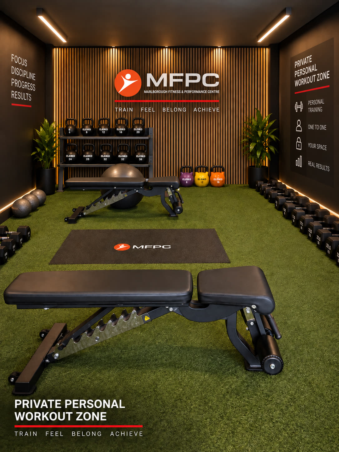 Private personal workout zone