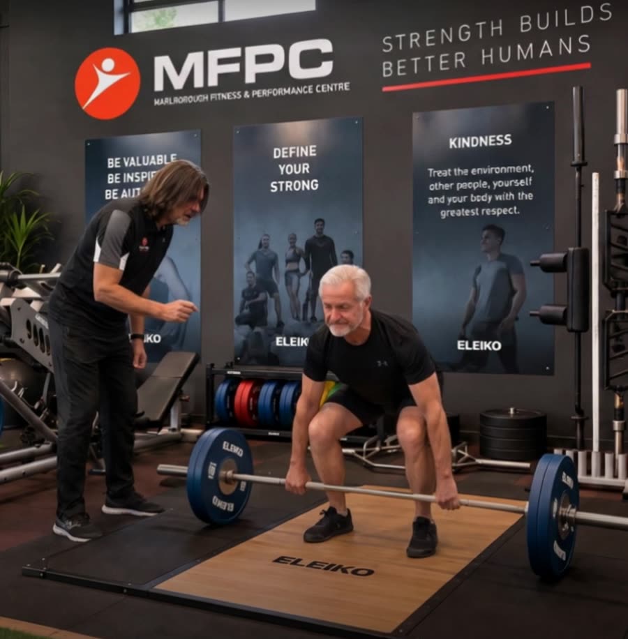 A coach with a member in the private training room